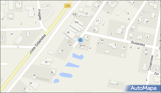 Osielsko, Blacharska, 17, mapa Osielsko
