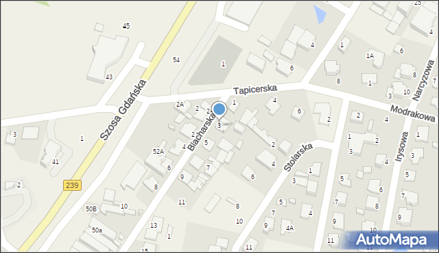 Osielsko, Blacharska, 3, mapa Osielsko