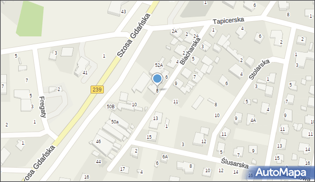 Osielsko, Blacharska, 8, mapa Osielsko