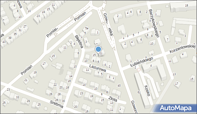 Ostrołęka, Błękitna, 13, mapa Ostrołęka