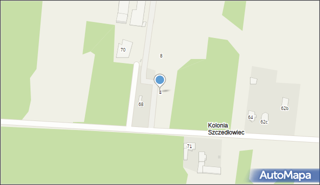 Ożarowice, Błękitna, 4, mapa Ożarowice