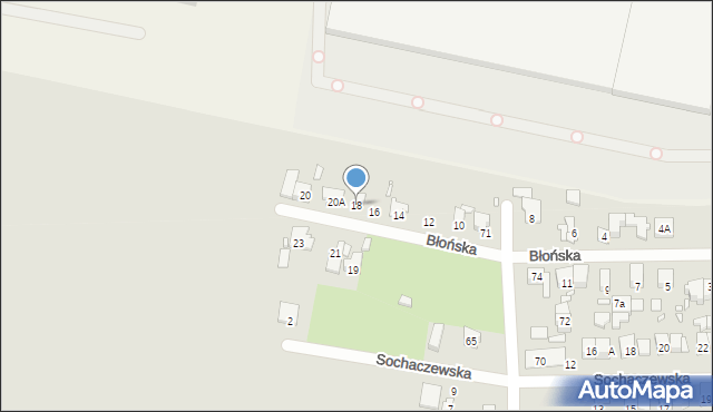 Piastów, Błońska, 18, mapa Piastów