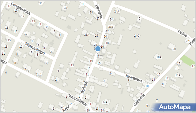 Pierzchnica, Błońska, 12, mapa Pierzchnica