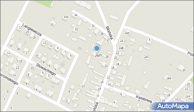 Pierzchnica, Błońska, 25A, mapa Pierzchnica