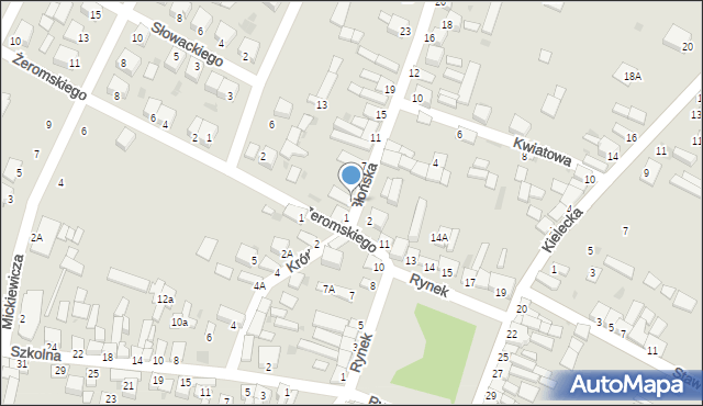 Pierzchnica, Błońska, 3, mapa Pierzchnica