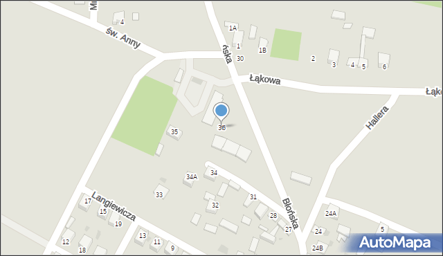 Pierzchnica, Błońska, 36, mapa Pierzchnica