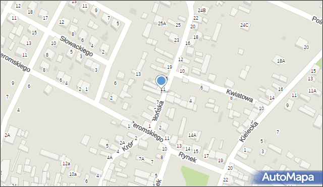 Pierzchnica, Błońska, 9, mapa Pierzchnica