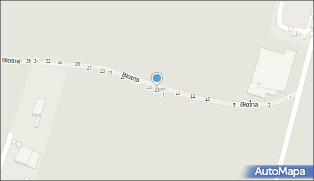 Piotrków Trybunalski, Błotna, 13, mapa Piotrków Trybunalski