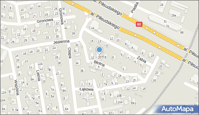 Płock, Błotna, 10, mapa Płock