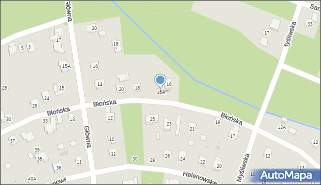 Podkowa Leśna, Błońska, 16A, mapa Podkowa Leśna