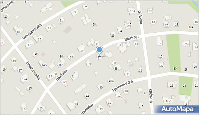 Podkowa Leśna, Błońska, 37, mapa Podkowa Leśna