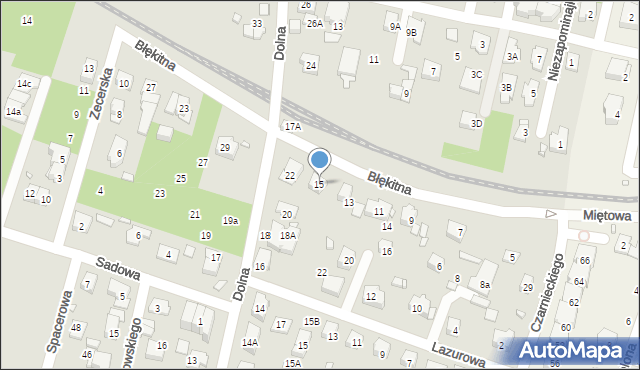 Pruszków, Błękitna, 15, mapa Pruszków