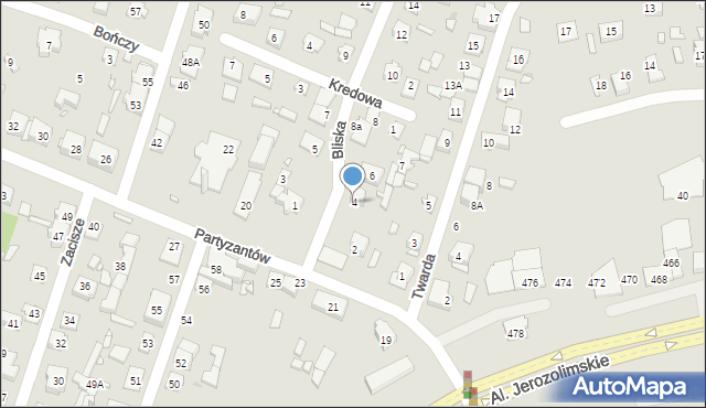 Pruszków, Bliska, 4, mapa Pruszków