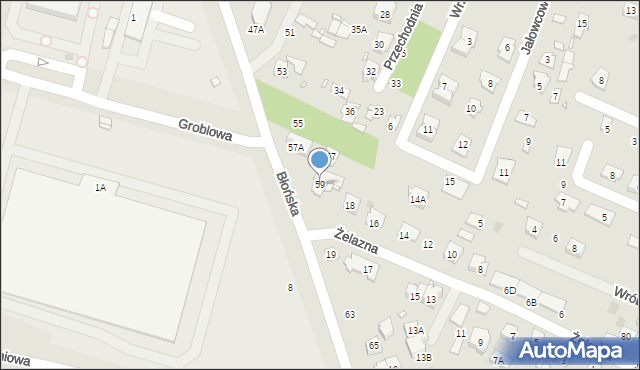 Pruszków, Błońska, 59, mapa Pruszków