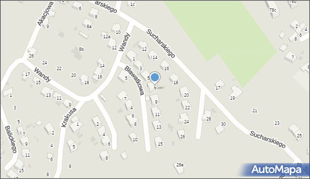 Przemyśl, Bławatkowa, 7, mapa Przemyśla