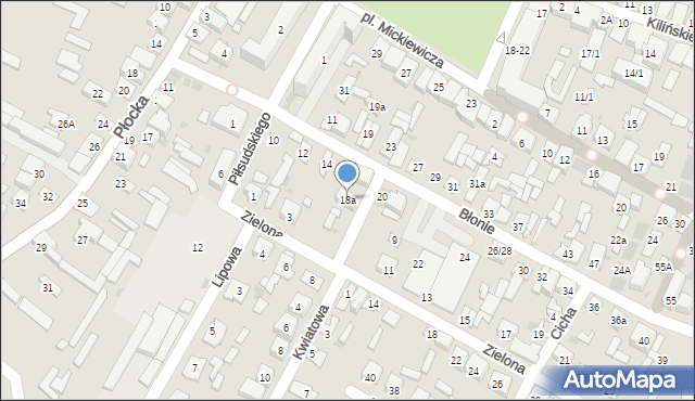 Raciąż, Błonie, 18a, mapa Raciąż