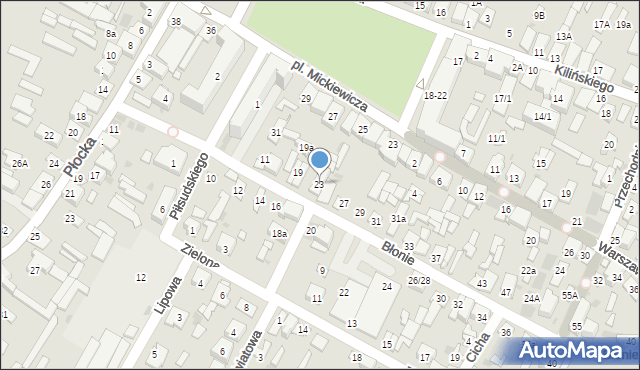 Raciąż, Błonie, 23, mapa Raciąż