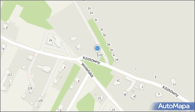 Radłów, bł. Kózkówny Karoliny, 3, mapa Radłów