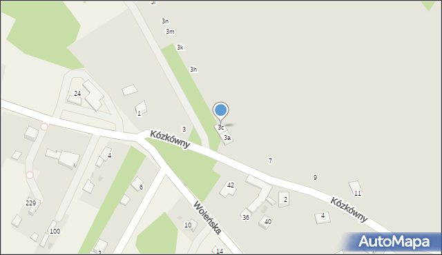 Radłów, bł. Kózkówny Karoliny, 3c, mapa Radłów
