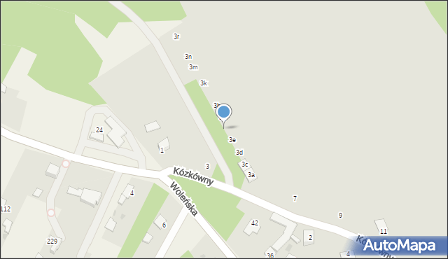 Radłów, bł. Kózkówny Karoliny, 3f, mapa Radłów