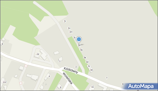 Radłów, bł. Kózkówny Karoliny, 3h, mapa Radłów