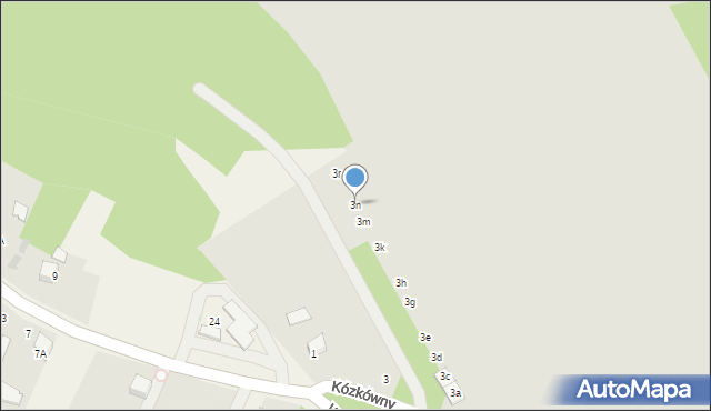 Radłów, bł. Kózkówny Karoliny, 3n, mapa Radłów