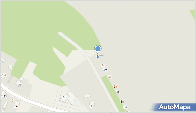 Radłów, bł. Kózkówny Karoliny, 3r, mapa Radłów