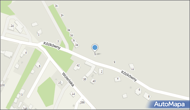 Radłów, bł. Kózkówny Karoliny, 7, mapa Radłów