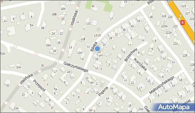 Radom, Bliska, 18, mapa Radomia