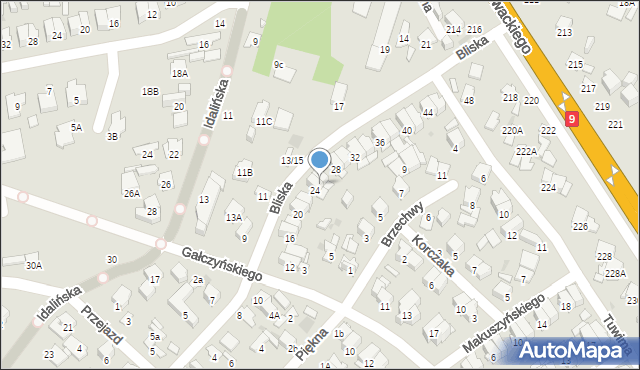 Radom, Bliska, 26, mapa Radomia