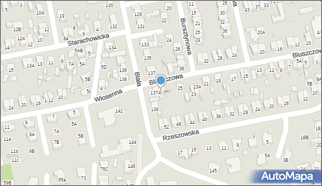 Radom, Bluszczowa, 27, mapa Radomia