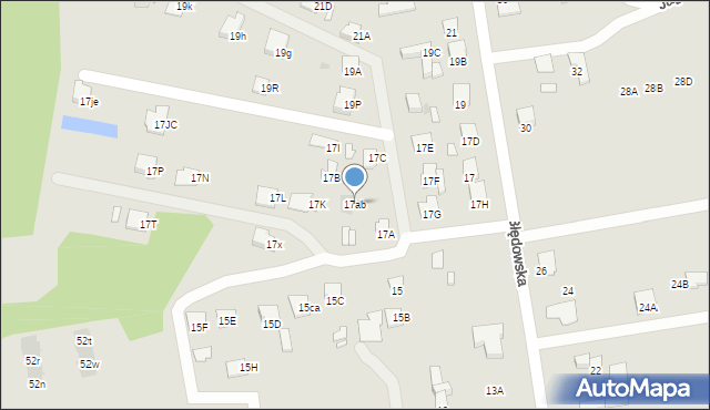 Radom, Błędowska, 17ab, mapa Radomia