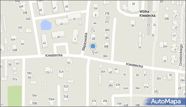 Radom, Błędowska, 2, mapa Radomia