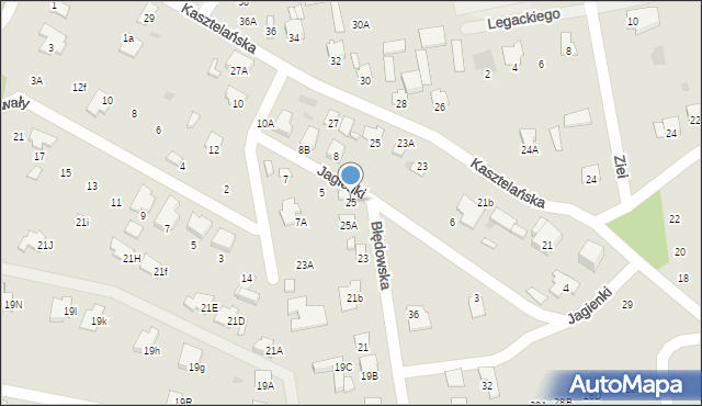 Radom, Błędowska, 25, mapa Radomia