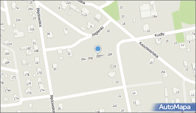 Radom, Błędowska, 28D, mapa Radomia