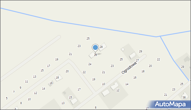 Radzewice, Bławatkowa, 26, mapa Radzewice