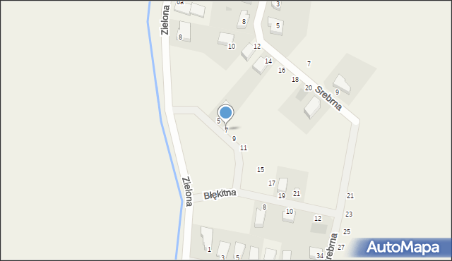 Redlica, Błękitna, 7, mapa Redlica