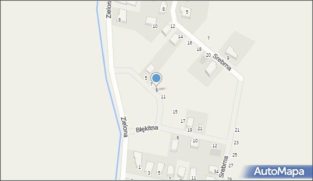 Redlica, Błękitna, 9, mapa Redlica