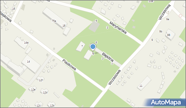 Rowy, Błękitna, 5, mapa Rowy