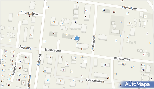 Rowy, Bluszczowa, 7, mapa Rowy