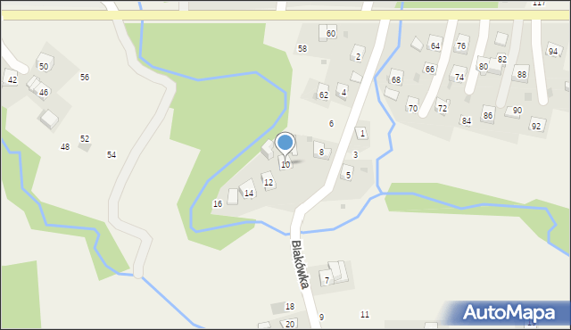 Rudnik, Blakówka, 10, mapa Rudnik