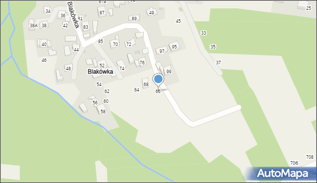 Rudnik, Blakówka, 66, mapa Rudnik