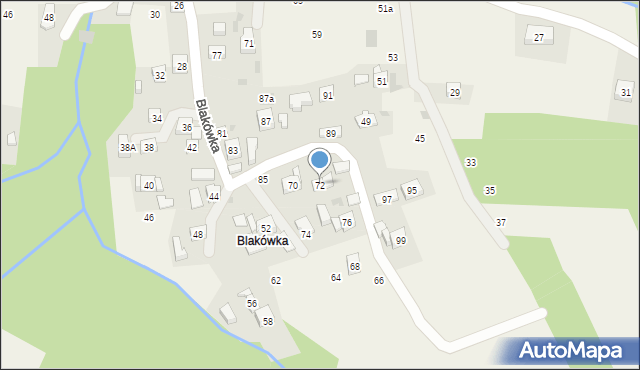 Rudnik, Blakówka, 72, mapa Rudnik