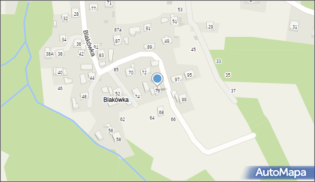 Rudnik, Blakówka, 76, mapa Rudnik