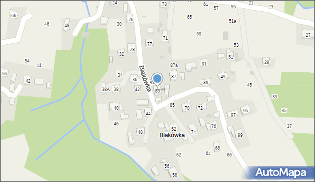 Rudnik, Blakówka, 83, mapa Rudnik