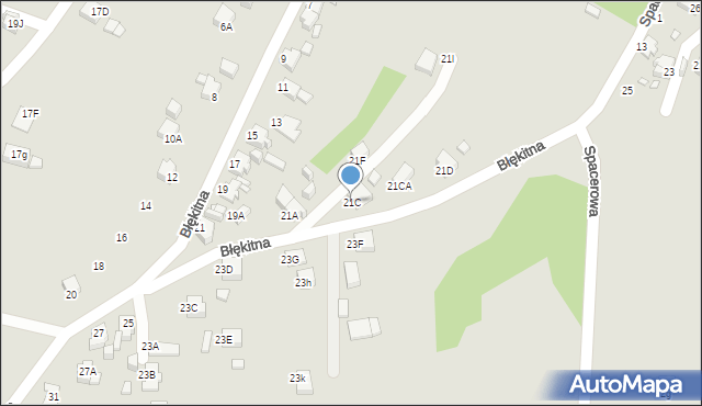 Rybnik, Błękitna, 21C, mapa Rybnika