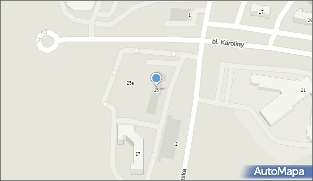 Rzeszów, bł. Karoliny, 25, mapa Rzeszów