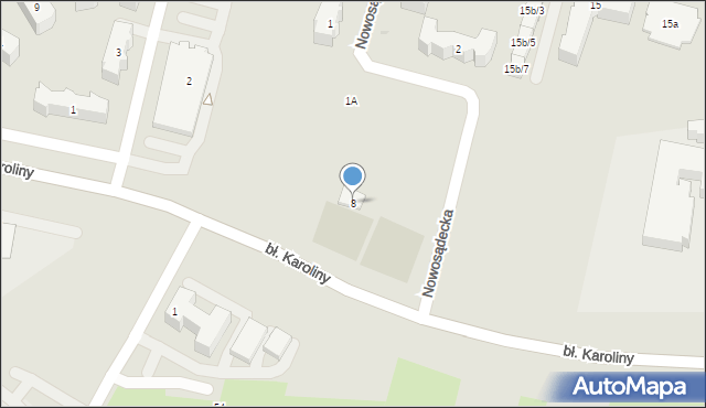 Rzeszów, bł. Karoliny, 8, mapa Rzeszów