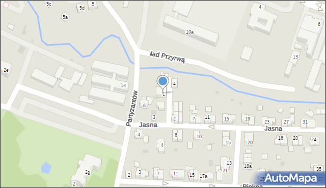 Rzeszów, Błękitna, 1, mapa Rzeszów