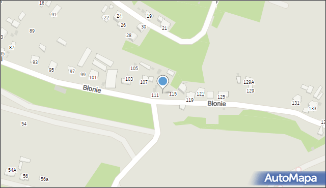 Sandomierz, Błonie, 113, mapa Sandomierza